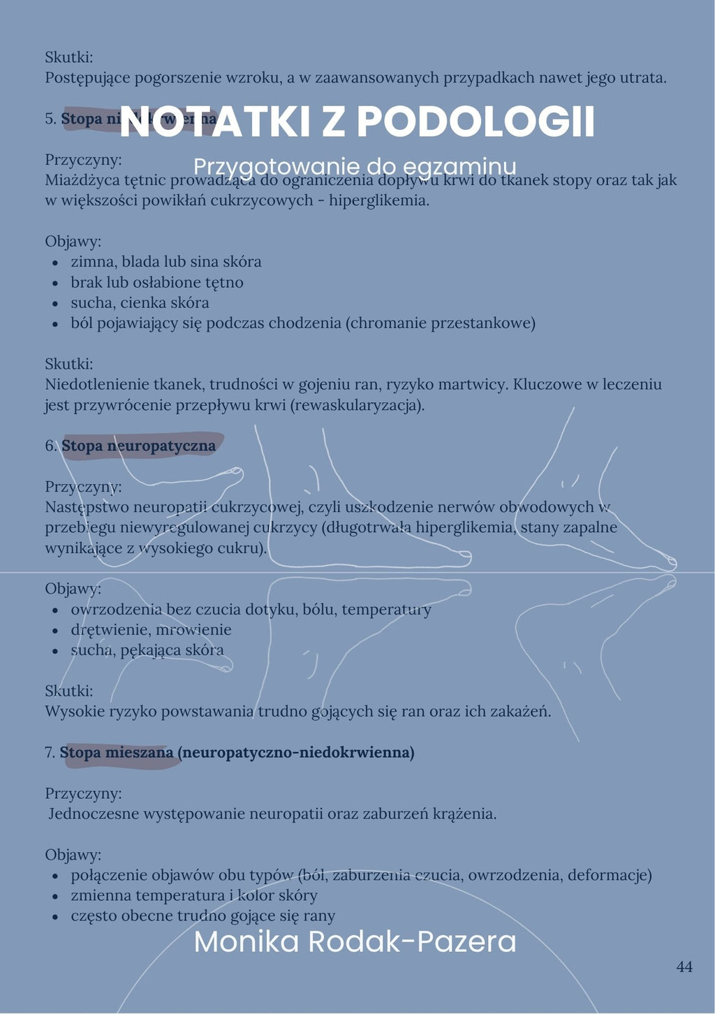 Notatki z podologii - przygotowanie do egzaminu - ebook