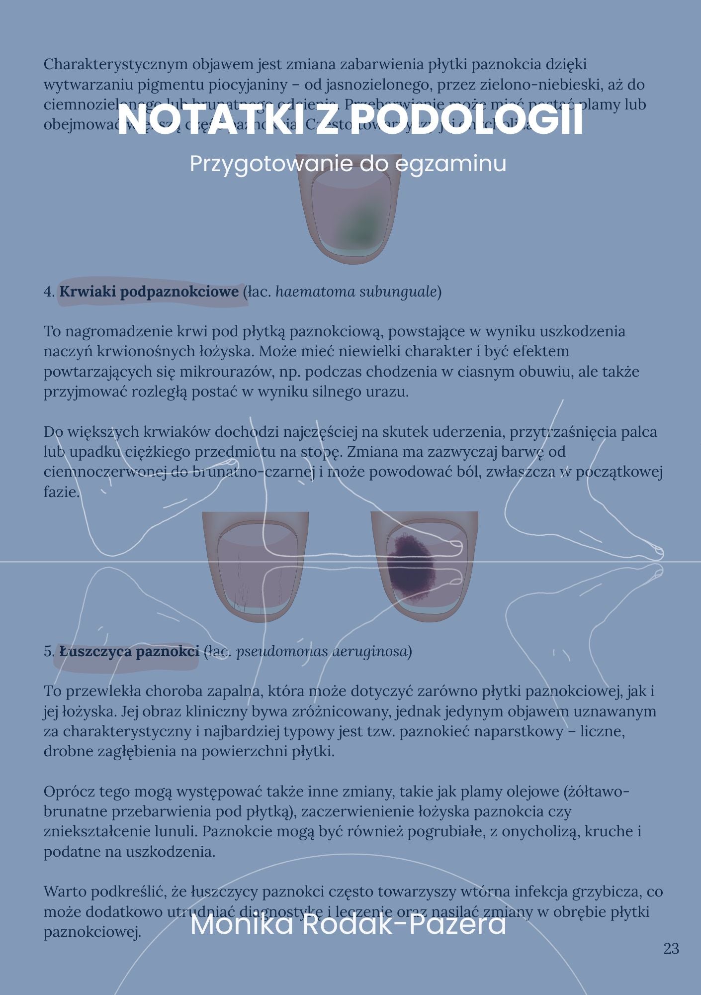 Notatki z podologii - przygotowanie do egzaminu - ebook